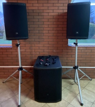 JBL PRX818, 2x JBL EON615 + kable,stojaki,futerały