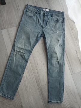 spodnie jeansowe denim Bershka męskie 