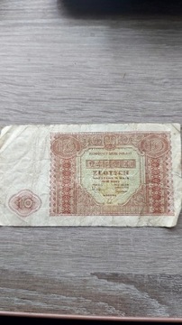 Banknot 10 złotych rok 1946