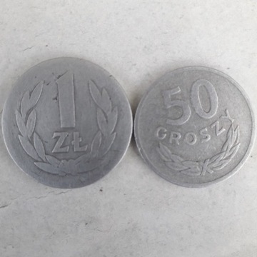 2 Monety z 1949r. ( 1zl i 50gr)