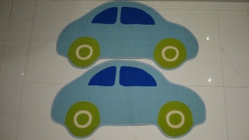 Ikea Dywaniki Pokój Dziecięcy Auto Samochód Niebieskie