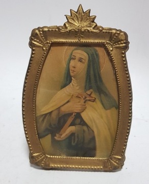 Stara przedwojenna ikonka ikona Święta Teresa