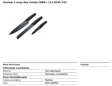 Komplet noży Stal szlachetna szt. 112.0545.792