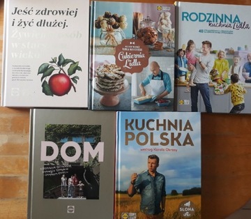 5 książek  Kuchnia Lidla