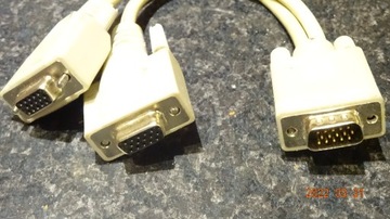 Adapter rozdzielacz video SVGA DB15M - 2x DB15F