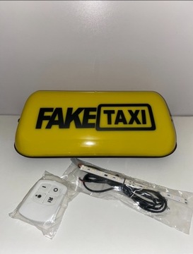 Szpakówka Kogut Lampa LED Fake Taxi BEZPRZEWODOWA