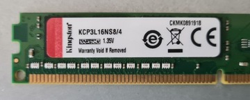 Pamięć Kingston DDR3L 4GB 1600, 1.35V