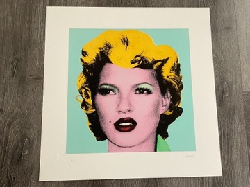 Banksy grafika " Kate Moss" certyfikat