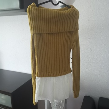 Sweter z koszula m l 