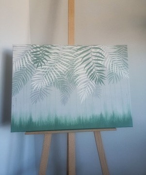 Akryl na płótnie obraz 50x70 palmy abstrakcja