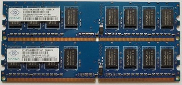 RAM 2GB (2x1GB) 800MHz DDR2 CL6 PC2-6400U 