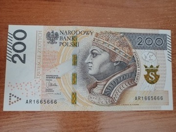 Banknot 200 zł seria AR