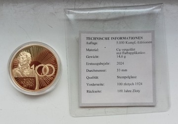 Medal 100 zł 1924