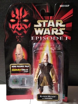 Vintage 1999 Hasbro Star Wars Ki-Adi Mundi + Chip