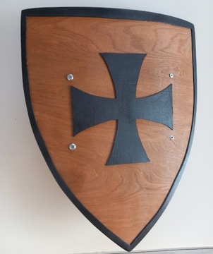 Tarcza rycerska Krzyż Templariuszy 47x35,5 cm