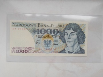 Banknot 1000zł z 1975r. - seria AY