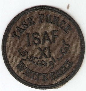 Naszywka z XI zmiany misji ISAF.