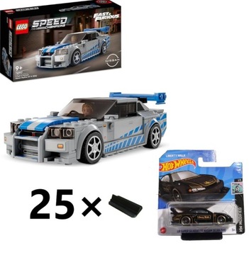 LEGO Nissan Skyline + 25 Stojaków na hot wheels