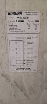 Biawar W-E 300.81 zasobnik C.W.U. 300 L 