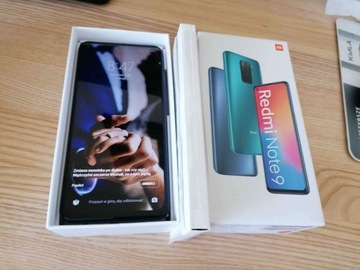 Xiaomi Redmi Note 9 stan bdb, folia na wyświetlacz
