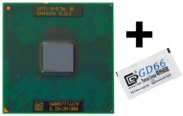 Intel Core 2 Duo T6670 2.2GHz 2MB 800Mhz FSB SLGLK + PASTA TERMOPRZEWODZĄCA