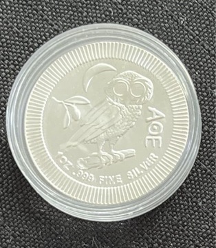 Sowa ateńska 1 oz srebro AG 999 , Niue 2022