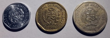 Peru 5, 10, 50 centimos - zestaw