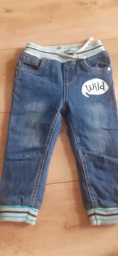 Spodnie chłopięce jeans ocieplane