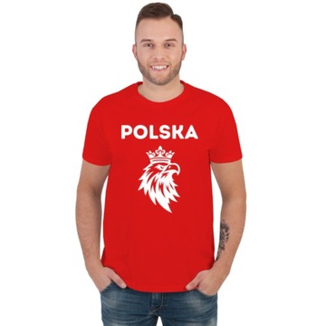 Koszulka Kibica Męska Reprezentacji Polski Orzeł na EURO