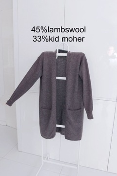 45%wełna jagnięca 33%kid moher Riccovero L/M