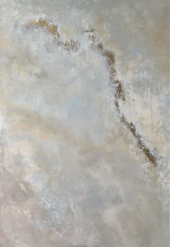 Obraz abstrakcja 200x140cm  błękitny Niebo