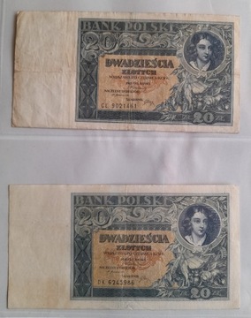 BANKNOTY 20 zł 20 CZERWCA 1931r..