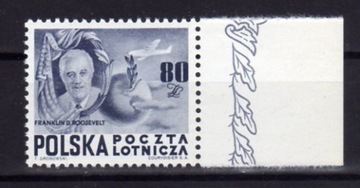 Polska 1948 - Bojownicy, Fi 489** z marginesem