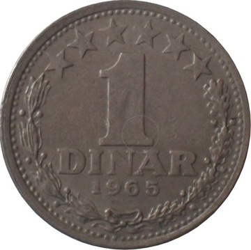 Jugosławia 1 dinar z 1965 roku - OBEJ. MOJĄ OFER.