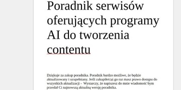 Poradnik AI, tworzenie grafiki, muzyki, video