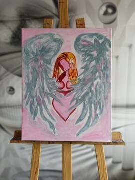 Obraz "Anioł" malowany ręcznie 