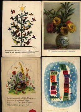 Polske pocztówki świąteczne Piękne grafiki 1961
