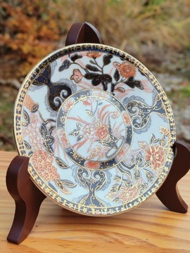 Wyjątkowy japoński talerz - Saji Imari - 11 cm