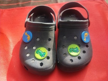 Klapki dziecięce typ Crocs roz. 27 ogrodowe granat