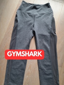 Nowe legginsy Gymshark szare XS z siateczką