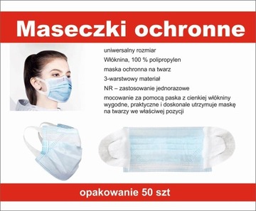 maseczka ochronna, maska ochronna, 50 szt