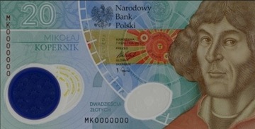 20 zł Mikołaj Kopernik 2023 banknot kolekcjonerski