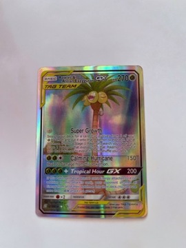 Karta „Rowlet & Exeggutor GX” z serii pokemon