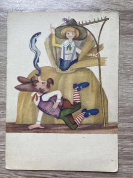 Olga Siemaszko pocztówka ilustracja z bajki”Alicja w krainie czarów” 