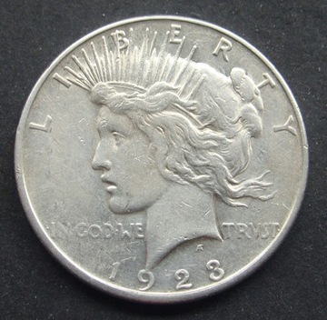 USA - 1 Dollar 1923 S PEACE - Srebro