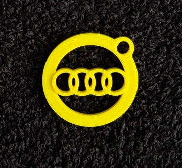 Brelok Audi Kółko - Druk 3D - Żółty
