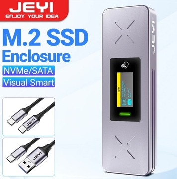 Obudowa SSD M.2 NVMe JEYI USB-C 3.2 10Gbps + etui