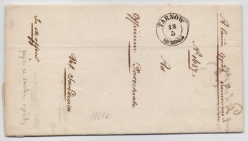 Tarnów - list z 1851 roku (papier stemplowy)