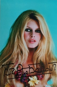 Brigitte Bardot oryginalny autograf 