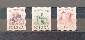 Znaczki polskie nr kat 629 - 631 1952r